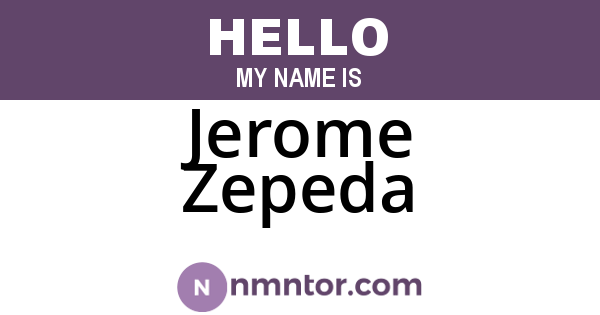 Jerome Zepeda