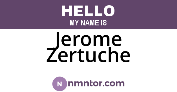 Jerome Zertuche