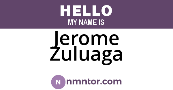 Jerome Zuluaga