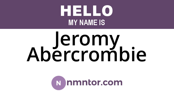 Jeromy Abercrombie