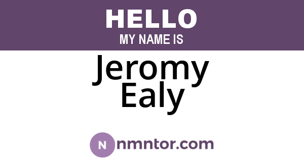 Jeromy Ealy