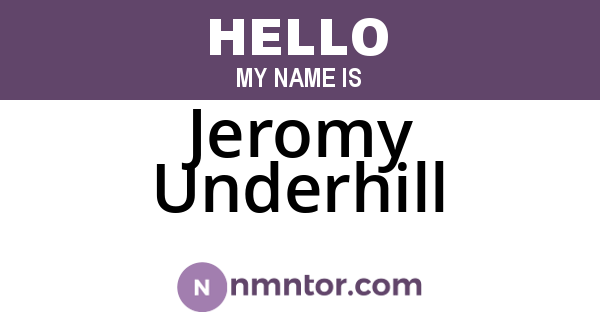 Jeromy Underhill