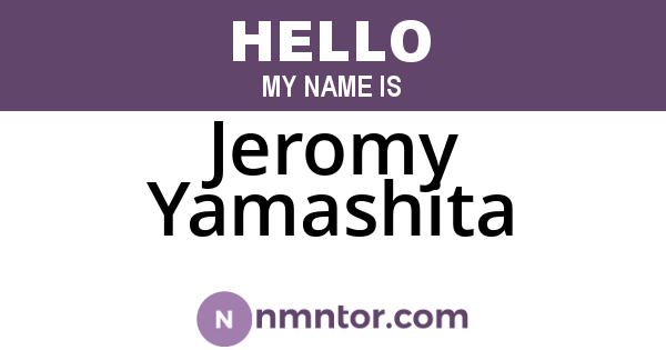 Jeromy Yamashita
