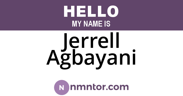 Jerrell Agbayani