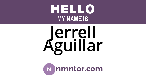 Jerrell Aguillar