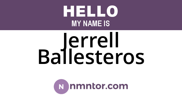 Jerrell Ballesteros