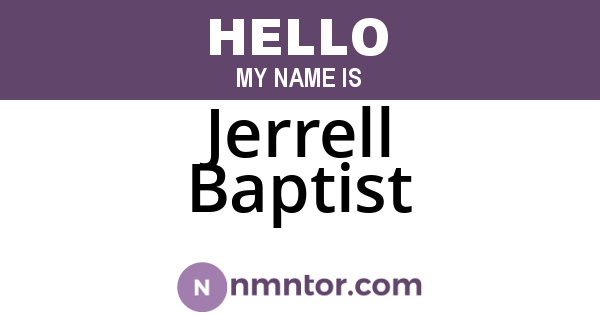 Jerrell Baptist