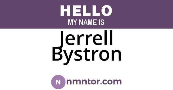 Jerrell Bystron