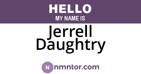 Jerrell Daughtry