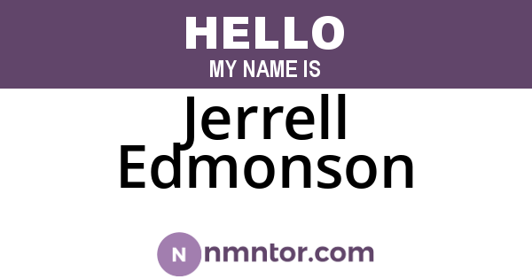 Jerrell Edmonson