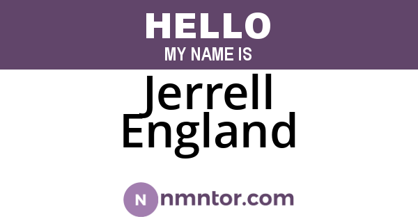 Jerrell England