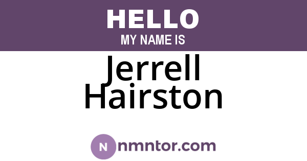 Jerrell Hairston