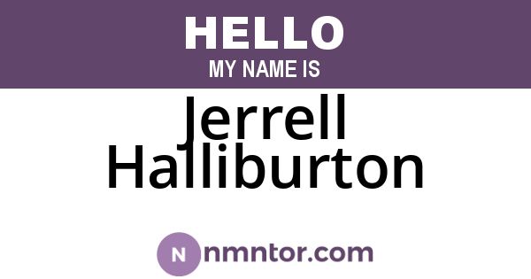 Jerrell Halliburton
