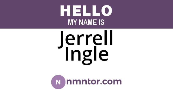 Jerrell Ingle