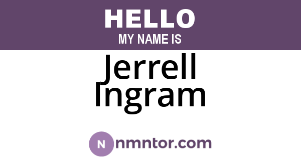 Jerrell Ingram