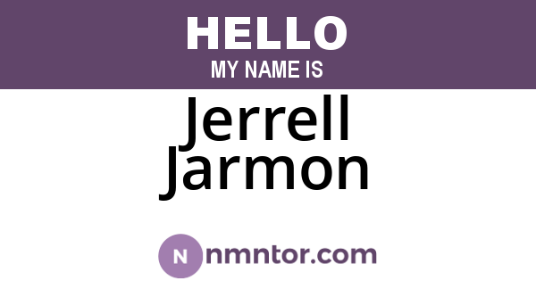 Jerrell Jarmon