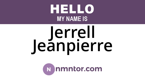 Jerrell Jeanpierre