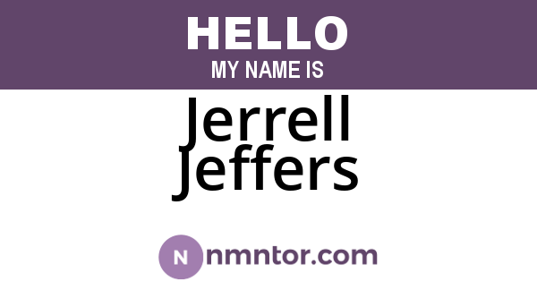 Jerrell Jeffers