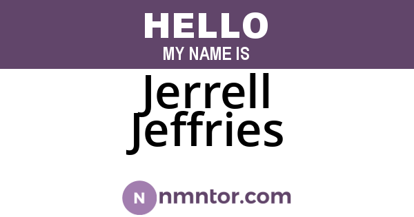 Jerrell Jeffries