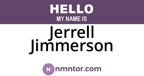 Jerrell Jimmerson
