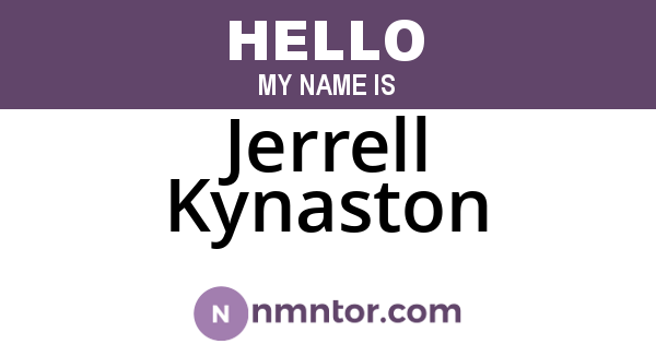 Jerrell Kynaston