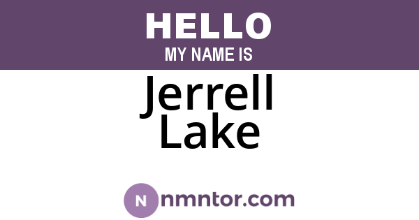 Jerrell Lake
