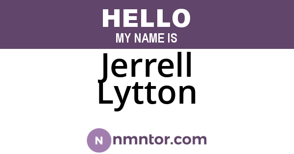 Jerrell Lytton