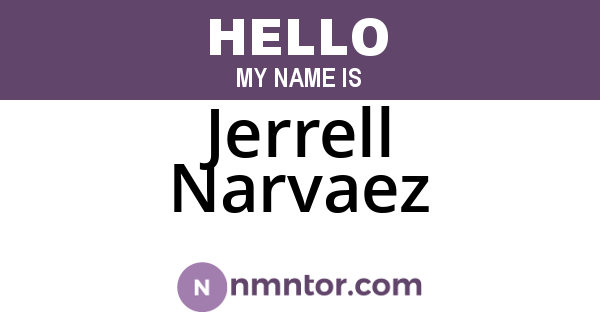 Jerrell Narvaez