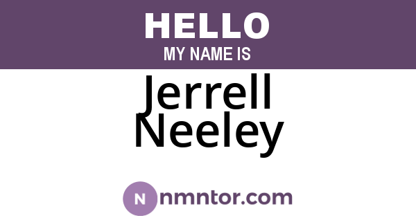 Jerrell Neeley