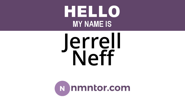 Jerrell Neff