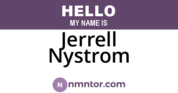 Jerrell Nystrom