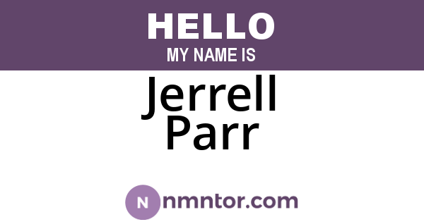 Jerrell Parr