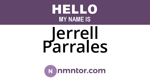 Jerrell Parrales