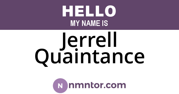 Jerrell Quaintance
