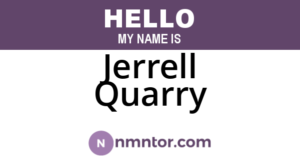 Jerrell Quarry