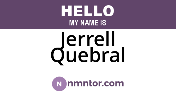 Jerrell Quebral