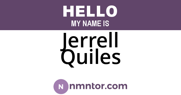 Jerrell Quiles