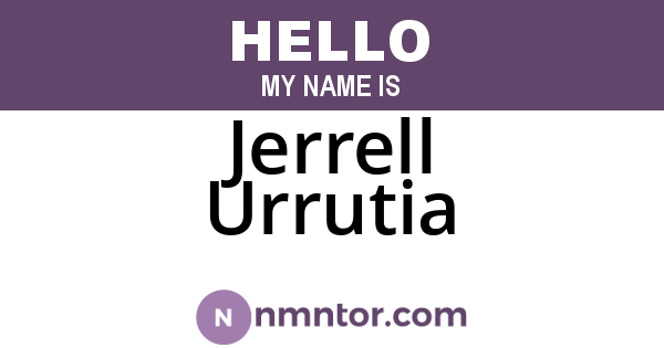 Jerrell Urrutia