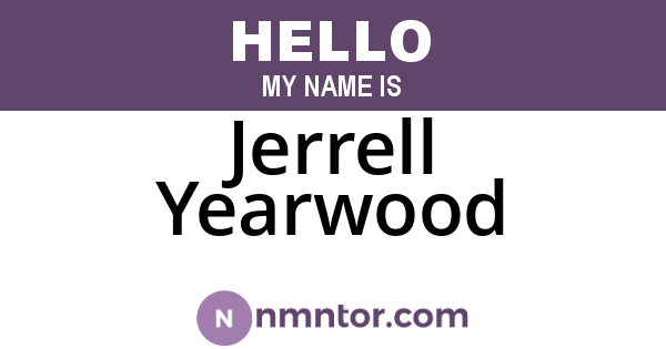 Jerrell Yearwood