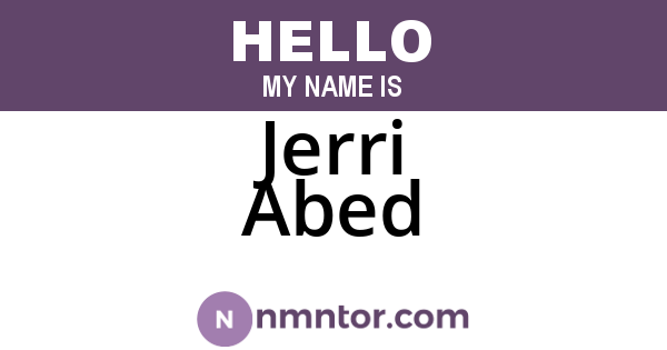 Jerri Abed