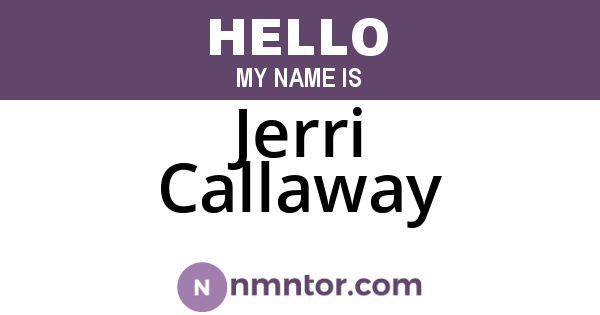 Jerri Callaway