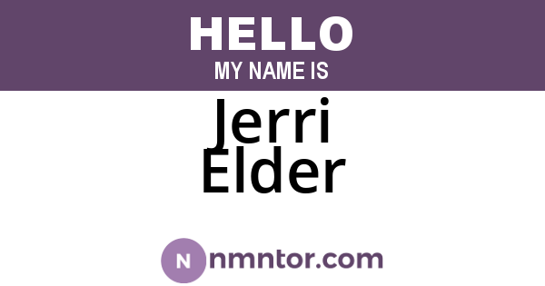 Jerri Elder