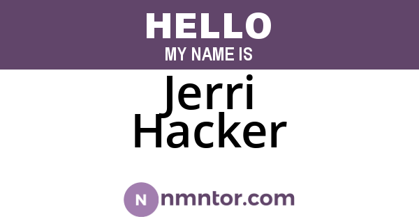 Jerri Hacker