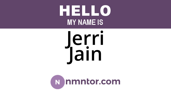 Jerri Jain