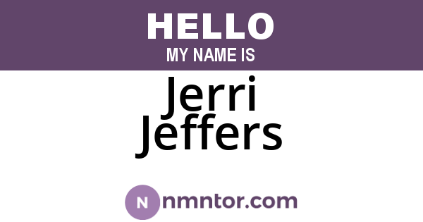 Jerri Jeffers