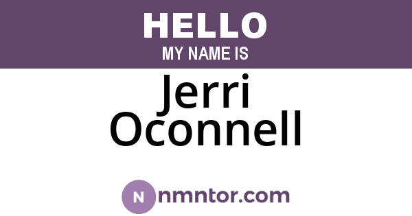 Jerri Oconnell