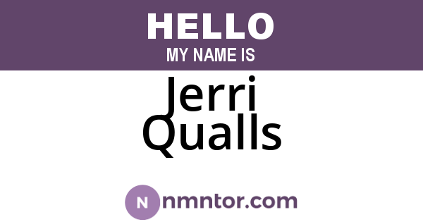 Jerri Qualls