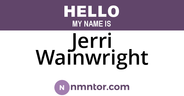 Jerri Wainwright