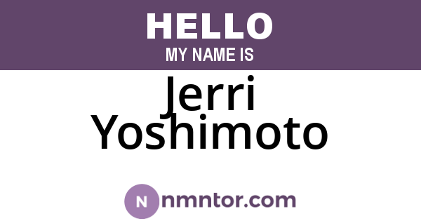 Jerri Yoshimoto