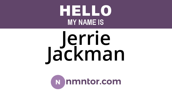 Jerrie Jackman